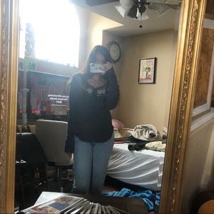 Free people embroidered long sleeve